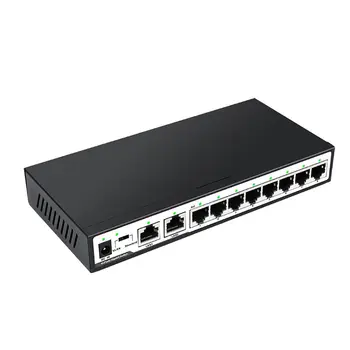 10-портовый Гигабитный коммутатор Ethernet 10/100/1000 Мбит/с с изоляцией VLAN Сетевой Разветвитель Адаптивный Порт RJ45 для ПК Smart TV Компьютер