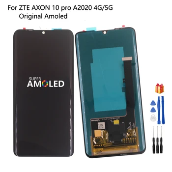 Оригинальный AMOLED Для ZTE AXON 10 Pro A2020 4G 5G ЖК-дисплей с Сенсорной панелью, Дигитайзер Экрана В Сборе Для Экрана AXON 10pro A10P3251