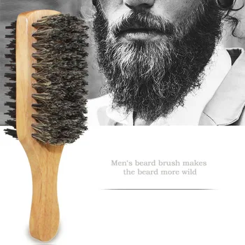 MR · JULIET Щетка для чистки из щетины Дикого Кабана с деревянной ручкой, Парикмахерская антистатическая машинка для стрижки волос, Модная расческа для бритья