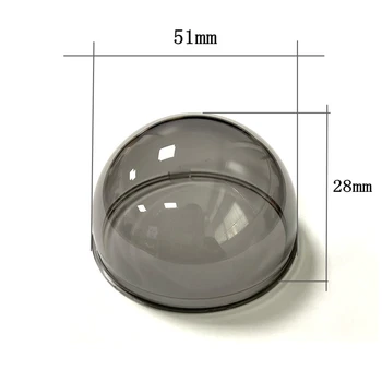 2-дюймовый Полупрозрачный чайно-коричневый оригинальный купольный корпус акриловый прозрачный купольный корпус камеры видеонаблюдения с прозрачной крышкой