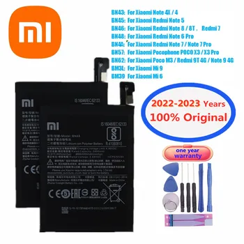 2023 Года Xiao Mi Оригинальный Аккумулятор Для Xiaomi Redmi Note 5 8 8T 9T 6 7 Pro Note 4x4,9 Mi6 Mi9 Pocophone Poco M3 X3 Pro Bateria