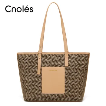Cnoles Женская Винтажная сумка-тоут, сумка через плечо, сумки, кошелек, мягкая Удобная Легкая Брендовая женская маленькая квадратная сумка