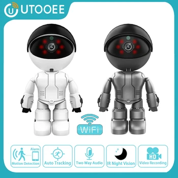 UTOOEE 5-мегапиксельная роботизированная PTZ Wifi IP-камера Камеры видеонаблюдения для помещений с Wi-Fi Smart Home AI Human Detect Беспроводная камера видеонаблюдения
