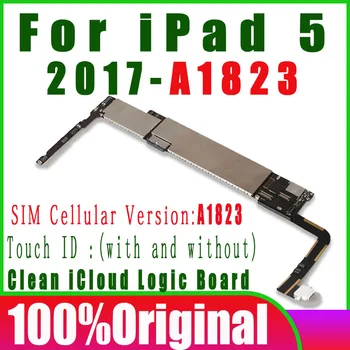 A1823 WIFI SIM-карты сотовой связи Логические Платы Для iPad 2017 9,7 Дюймов 5-я Материнская плата Оригинальная Чистая Учетная запись iCloud БЕЗ идентификатора С системой IOS