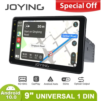 Автомагнитола Android 1 din Радио с экраном 9 дюймов Android 10 Центральная мультимедийная аудиосистема GPS TV Цифровая беспроводная Carplay 4G