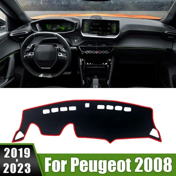 Для Peugeot 2008 E2008 2019 2020 2021 2022 2023 Крышка приборной панели Автомобиля, Защищающая От Света, Накладки, Анти-УФ Ковры, Солнцезащитный Козырек, Защитные Коврики