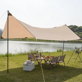 дождевик дождевая брезентовая палатка укрытие портативная тень для пикника большое брезентовое укрытие палатки кемпинг fly sheet