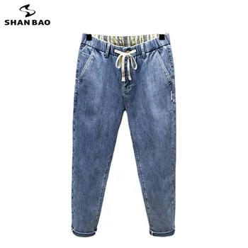 4XL 5XL 6XL 7XL Плюс Размер Легкие джинсы стрейч 2022 Весна Лето Бренд Классический Стиль Мужские Модные Свободные тонкие брюки