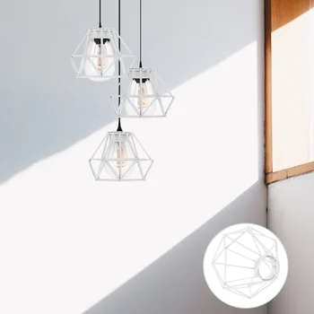 абажур для лампы в металлической клетке: промышленный абажур для лампы, декоративная защита для лампы, люстра с защелкой, потолочный подвесной светильник