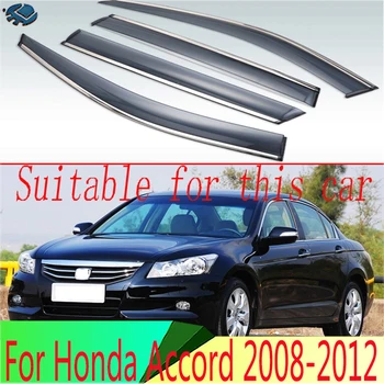 Для Honda Accord 2008-2012 Пластиковый Внешний Козырек Вентиляционные Шторы Защита От Солнца и Дождя Дефлектор 4шт