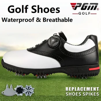 PGM Мужская обувь для гольфа Водонепроницаемая спортивная обувь С вращающимися пряжками, противоскользящие кроссовки, многофункциональные кроссовки для гольфа