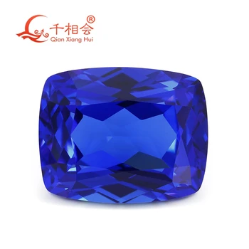 форма подушки 8*10 мм 3,9 карат, искусственная кобальтовая шпинель синего цвета, драгоценный камень натуральной огранки для изготовления ювелирных изделий