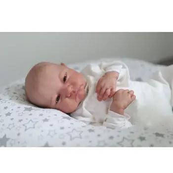 NPK 19 дюймов Уже окрашенный Готовый Levi Awake Размер новорожденного младенца Reborn Baby Doll 3D Кожа С видимыми венами, как у настоящего ребенка