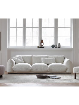 Тканевый диван с тихим наматыванием на трех человек для малогабаритной гостиной, дизайнерский хлебный диван arflex