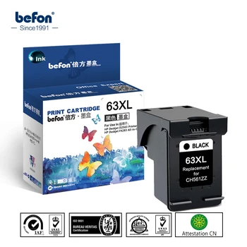 befon Повторно изготовленный картридж 63 XL для Замены картриджа HP 63 с черными чернилами для Deskjet 1110 1111 1112 2130 2131 2132 3630