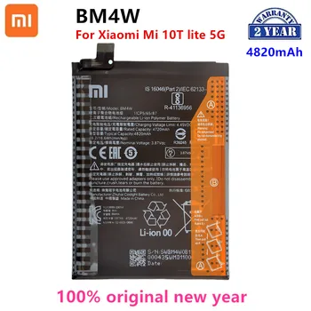 Xiao mi 100% Оригинальный аккумулятор BM4W 4820mAh для Xiaomi Mi 10T lite 5G, высококачественные сменные батарейки для телефона