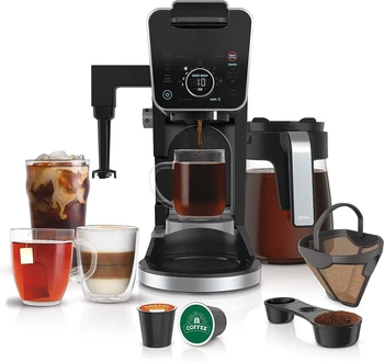 Кофемашина DualBrew Pro Specialty для приготовления кофе на одну порцию, совместима с K-Cups и капельной кофеваркой на 12 чашек, с постоянным фильтром