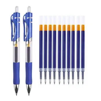 Набор выдвижных ручек с черными/красными/синими чернилами, шариковая ручка большой емкости 0,5 мм для офиса, школьные письменные принадлежности
