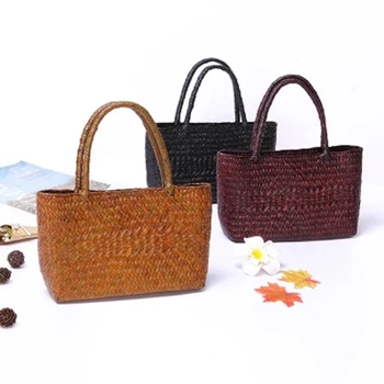 Тайская версия сумки, сплетенной из морских водорослей, сумка через плечо, женская ретро-мода, плетеная пляжная сумка из ротанга, праздничная сумочка