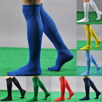 2019 Модные Мужские носки, Спортивные футбольные однотонные Длинные Носки выше колена, Бейсбольные Хоккейные носки Шести цветов