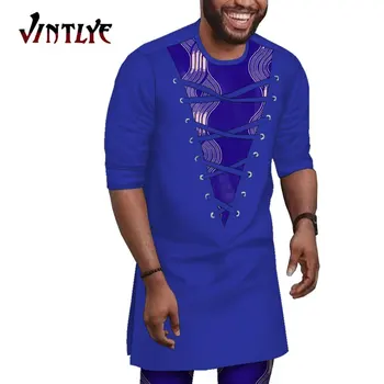 Мужская Рубашка Повседневная Африканская Одежда для Мужчин, Рубашка Дашики с коротким рукавом, Африканская Мужская Бубу в стиле Пэчворк, Модная Мужская Одежда Wyn1533
