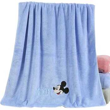 Детское Банное полотенце Disney 70 см * 140 см с Микки и Минни, детское Банное полотенце Для новорожденных, детское однотонное большое полотенце