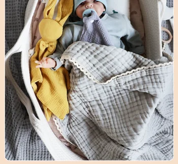 6 Слоев муслинового одеяла для младенцев, обертывание для пеленания новорожденных, одеяла для приема младенцев, Детские вещи, постельное белье для кроватки, одеяло, банное полотенце