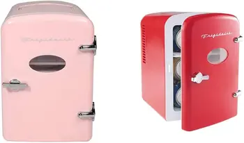Портативный Мини-холодильник-Ретро Очень большой Дорожный Компактный холодильник на 9 банок, розовый и EFMIS129-КРАСНЫЙ Мини Портативный Персональный