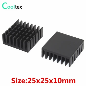 20шт 25x25x10 мм Алюминиевый Радиатор теплоотвода для электронного 3D принтера с чипом VGA RAM IC LED COOLER охлаждения