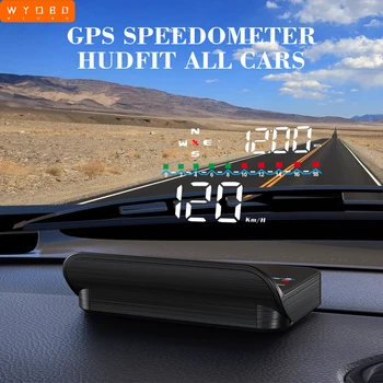 WYOBD M19 GPS HUD Для всех автомобилей Цифровой спидометр Проекция на лобовое стекло Дисплей Крупным Шрифтом Предупреждение о превышении скорости