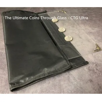 Невероятные монеты сквозь стекло - CTG Ultra Magic Tricks Визуальное Проникновение монет Magia Иллюзия Крупным планом Трюк Реквизит Ментализм