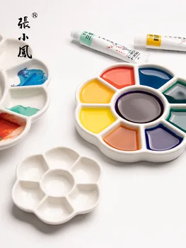 Цветовая палитра для детей, изучающих искусство, лоток для масляной живописи, лоток для водяного порошка, пигмента