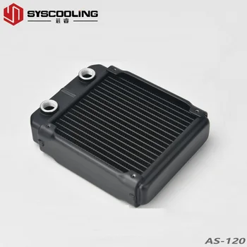 Алюминиевый радиатор Syscooling AS120 для водяного охлаждения ПК толщиной 120 мм 36 мм с резьбой G1/4