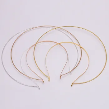 5шт 21 см Большие Двухслойные Металлические Повязки Для Волос Goddess Aura Hairbands Для Женщин Большой Двойной Проволочный Обруч Для Волос DIY Tiara Crown