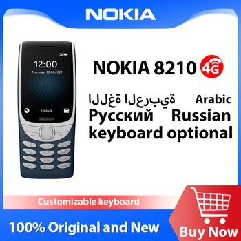 Новый и оригинальный телефон Nokia 8210 с поддержкой 4G, 2,8-дюймовый дисплей, Bluetooth 5,0, 1450 мАч, две SIM-карты, FM-фонарик, прочный кнопочный телефон