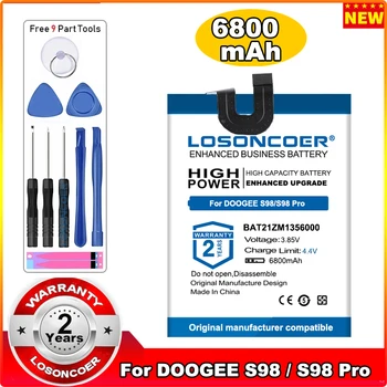 LOSONCOER 6800 мАч BAT21ZN1356000 Аккумулятор для DOOGEE S98