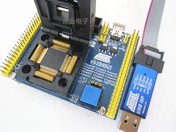 Раскладушка QFP100 ATmega2560/640/1280/2561/1281/3250 с USB-загрузчиком IC Burning seat Adapter Тестовая розетка испытательный стенд