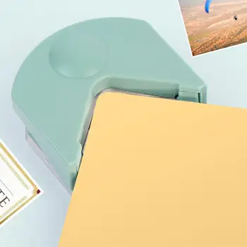 Новый Пластиковый Перфоратор для бумаги, Мини Круглый Триммер для резки бумаги, Резак для карточек, фотографий, пленки, Устройство для снятия фаски с визитных карточек, Портативный ПВХ