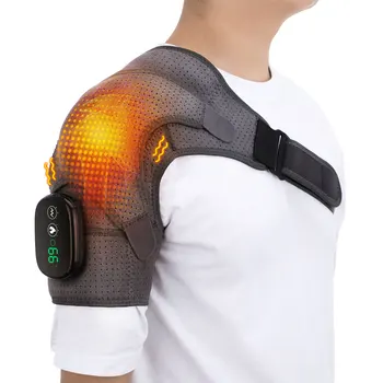 Электрический нагревательный Вибромассажный плечевой коврик, перезаряжаемый для плечевых и шейных суставов, теплый протектор для пожилых людей