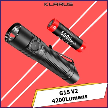 KLARUS G15 V2 Мощный светодиодный фонарик XHP70.2 LED max 4000 Люмен USB Перезаряжаемый С батареей 21700 5000mAh Troch Lantern