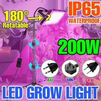 Светодиодные лампы для выращивания Полного спектра IP65 Водонепроницаемая фитолампа для растений 220 В Семена комнатных цветов, светильник для выращивания Гидропоники, Палатка для выращивания растений