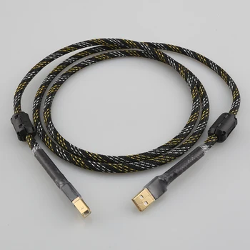Новый Audiocrast Hi-Fi USB-кабель 4N OFC USB Type A-B Кабель для передачи данных Hi-Fi USB Аудио-Видео Кабель DAC PC
