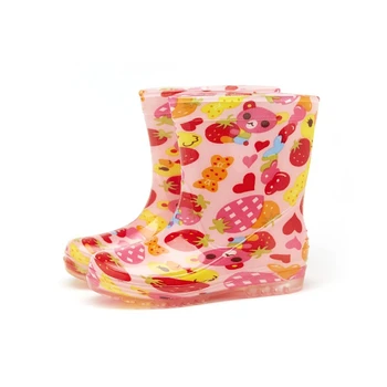 Новые Непромокаемые ботинки для мальчиков и девочек, Детские противоскользящие дождевики из ПВХ, Детская водонепроницаемая обувь, Резиновые сапоги до середины икры