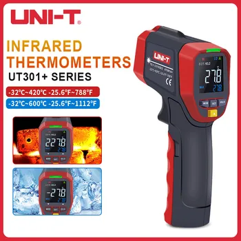 Бесконтактный инфракрасный Лазерный термометр UNI-T, Цифровой Термометр для измерения температуры, 420C/600C, Регулируемый Излучательный Термометр
