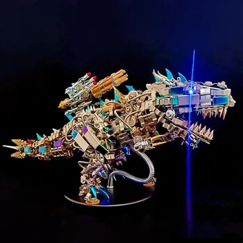 1350 шт. + Тираннозавр Рекс Механическая Модель Комплект Diy Цельнометаллический Динозавр Животные Модели Развивающие Игрушки 3D Пазлы Аниме