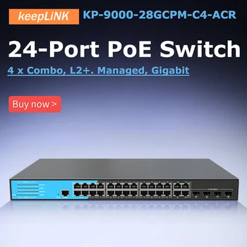 28-портовый гигабитный Ethernet с управлением SOHO L2 + с 24-портовым коммутатором PoE