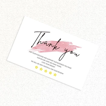 30 шт. Спасибо за поддержку Моей маленькой визитки, Благодарственная открытка, благодарственный картон для продавцов, подарок 5,4 * 9 см