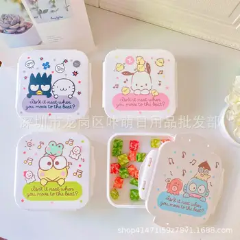 Pompompurin Hello Kittys Герметичная Коробка Для Хранения Еды Студенческий Аниме Kuromi Cinnamoroll Pochacco Kawaii Snack Bento Candy Ланч-Бокс