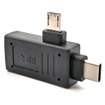 OTG USB 3.1 Typ-C + Micro USB Männlichen zu USB 2.0 USB 3.0 Typ A Buchse Адаптер 2 в 1 OTG Хост-адаптер Konverter