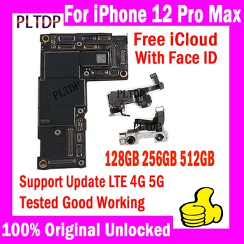 Обновления поддержки LTE 4G 5G Для материнской платы iPhone 12 Pro Max Без идентификатора учетной записи, Материнская плата с / без идентификатора лица, Оригинальная логическая плата разблокировки